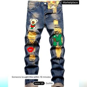 Skinny means denim jeans